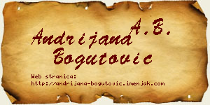Andrijana Bogutović vizit kartica